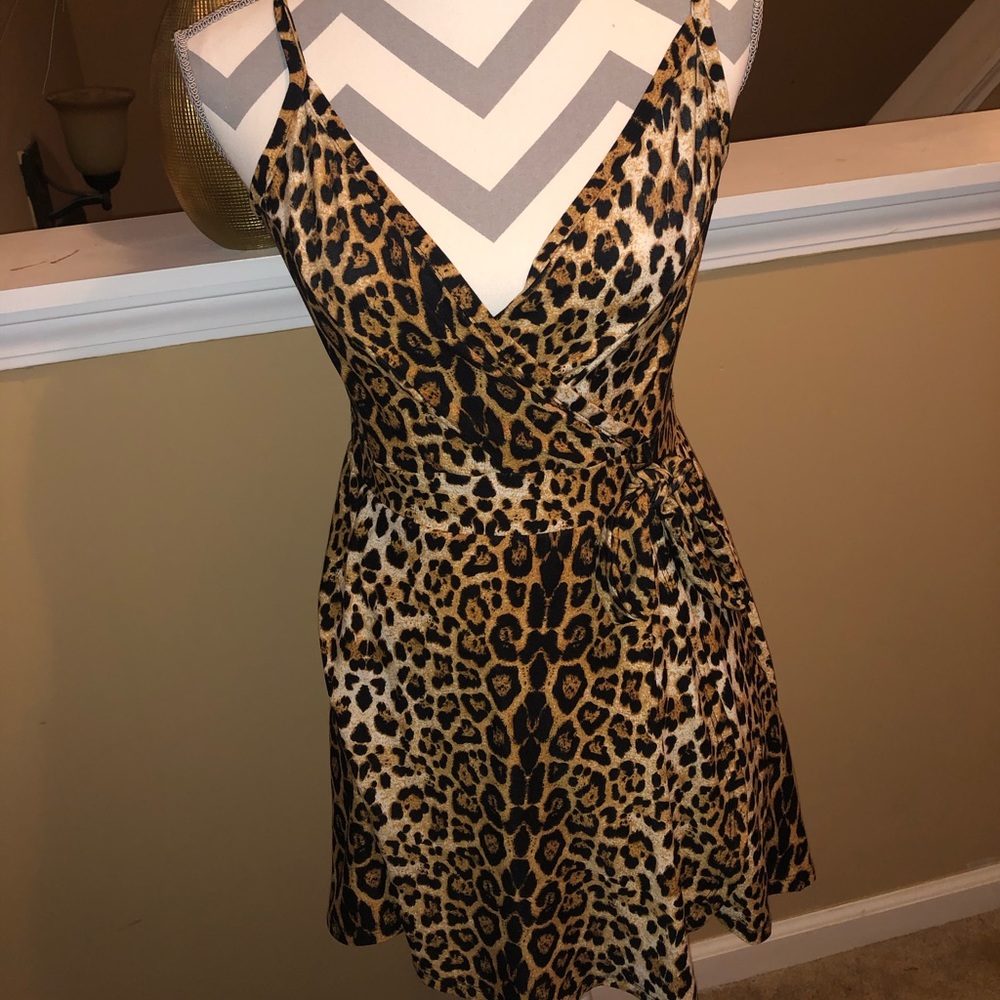 Leopard Romper Sz L Never Worn